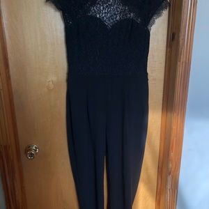 black lace high neck jumpsuit